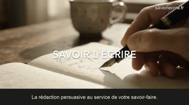 SAVOIR L’ÉCRIRE — La rédaction persuasive au service de votre savoir-faire.